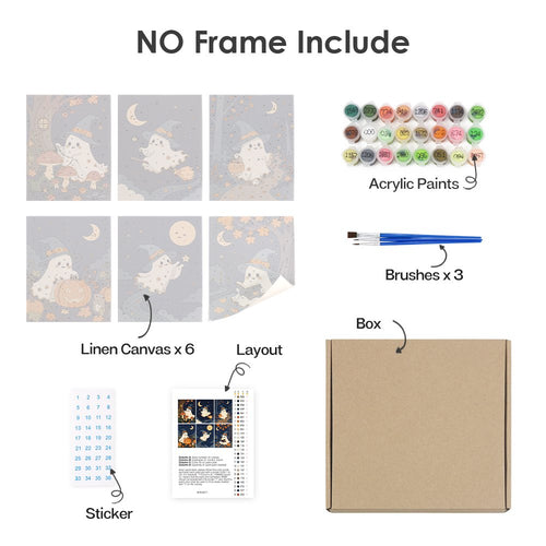What's included with the Starry Ghost Wanderers rolled canvas option