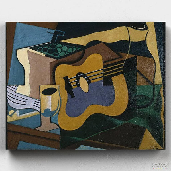 Still Life with Guitar - Paint by Numbers-Paint by Numbers-16"x20" (40x50cm) No Frame-Canvas by Numbers US