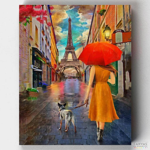Streets of Paris. Paris is waiting for you with this colorful and cheering paint by numbers kit. Licensed artwork made with the best materials shipped from the US.
