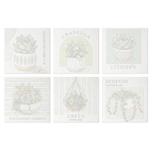 Succulent Garden mini paint by numbers design 3