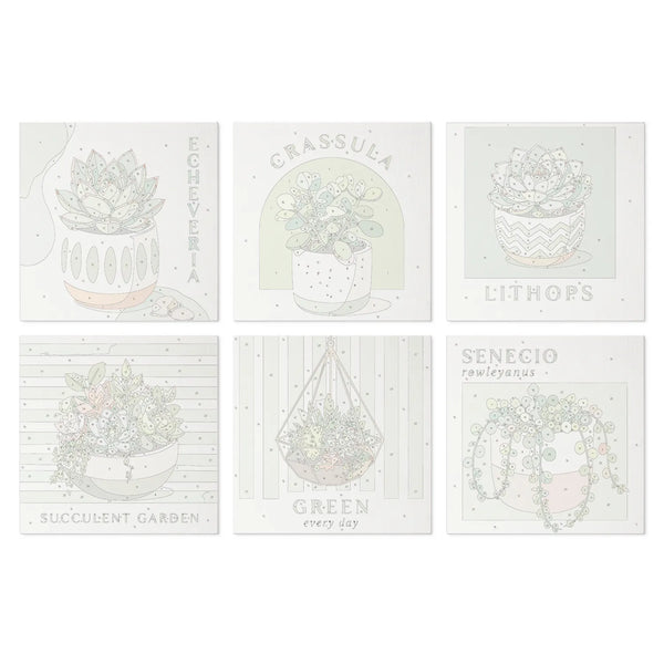 Succulent Garden mini paint by numbers design 3