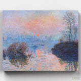 Sunset on the Seine at Lavacourt - Paint by Numbers-Paint by Numbers-16