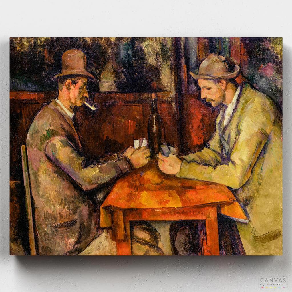 The Card Players - Paint by Numbers-Paint by Numbers-16"x20" (40x50cm) No Frame-Canvas by Numbers US