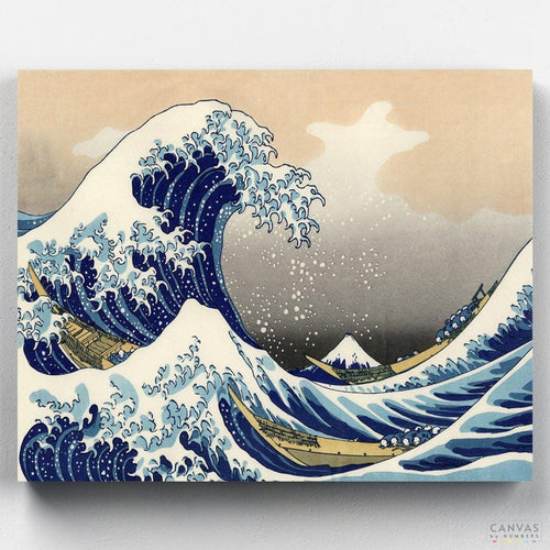 The Great Wave. The Great Wave paint by numbers is an icon within Japanese art. Enjoy painting this masterpiece with our premium painting kits. Get yours today!