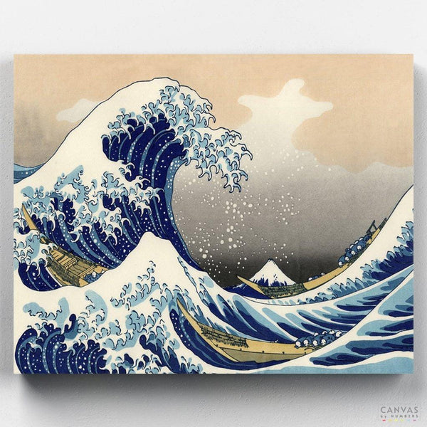 The Great Wave - Paint by Numbers-Paint by Numbers-16"x20" (40x50cm) No Frame-Canvas by Numbers US