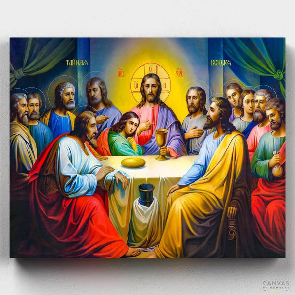 CYNART Large Paint by Numbers Kit for Adults Beginner,16x36 inch DIY Large Size The Last Supper Paint by Numbers Canvas,Easy Acrylic Jesus Paint by