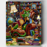The Literate Dragon - Paint by Numbers-Paint by Numbers-16