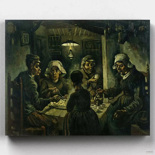 The Potato Eaters. Paint one of the most influential Van Gogh pieces, The Potato Eaters, that capture the harsh reality of peasant life in rural Holland during the 19th century.