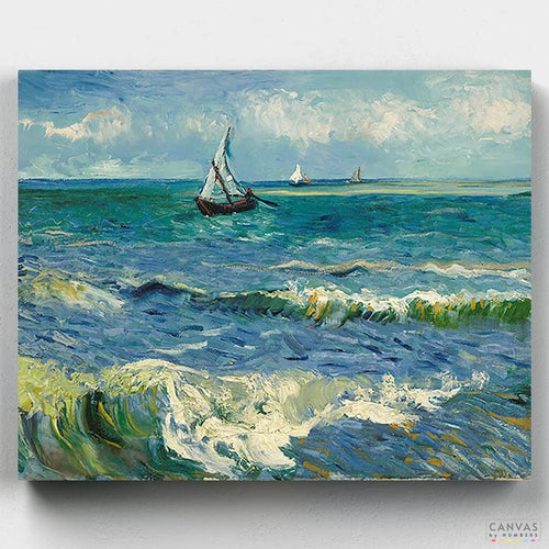 The Sea at Les Saintes - Vincent Van Gogh. Van Gogh is one of the most influential artists of all time. This paint by numbers kit will let you recreate a detailed seascape at Les Saintes!