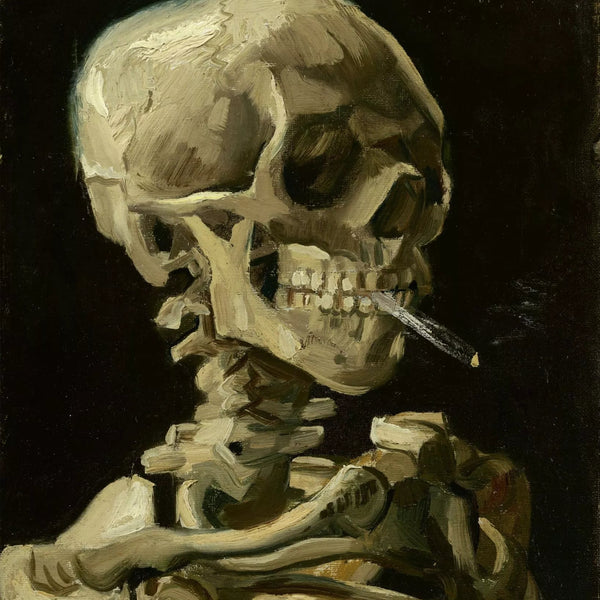 Kit de peinture diamant squelette fumant de Van Gogh