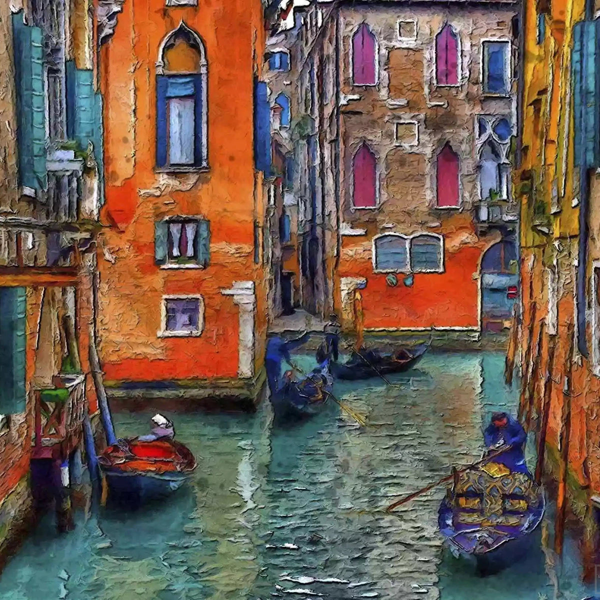 Venice Canals - 16"x20" (40x50cm) - Canvas by Numbers US
