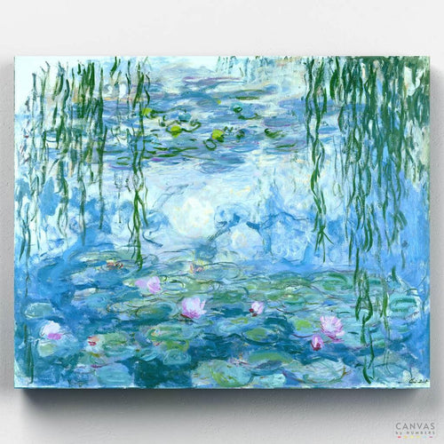 Water Lilies, Nympheas (1916). A masterful paint by numbers by Claude Monet. If you love timeless artwork, this canvas is for you. Bring the water lilies to life & enjoy at Canvas by Numbers.