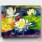 Water-Lilies Red and Green Pads - Paint by Numbers-USA Paint by Numbers-16