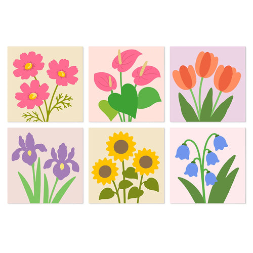 Wildflower Bouquets mini paint by numbers kit cover
