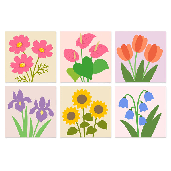 Wildflower Bouquets mini paint by numbers kit cover