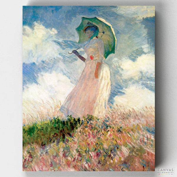 Woman with Umbrella - Paint by Numbers-Paint by Numbers-16"x20" (40x50cm) No Frame-Canvas by Numbers US