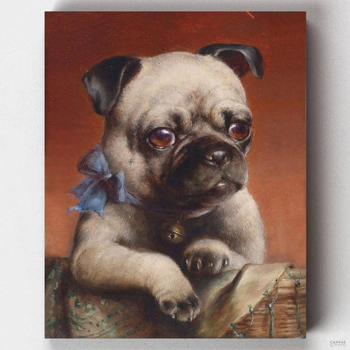 Young Pug. Channel your inner artist with Canvas by Numbers! The Young Pug Painting by Numbers kit is your ticket to recreate Reichert's adorable pug portrait. Buy now!