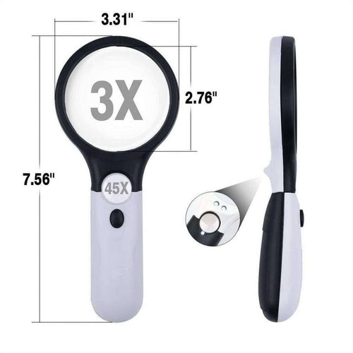 3X and 45X Handheld Magnifying Glass LED Lights-Accessories-Canvas by Numbers US