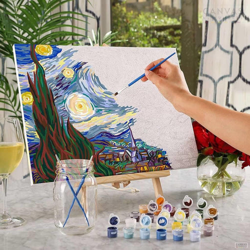Artist Easel for Paint by Numbers. This wood easel will be the perfect companion for small canvas sizes! Size 21x28cm (8.25x11" approx). Made of pine wood. Light-weight. 