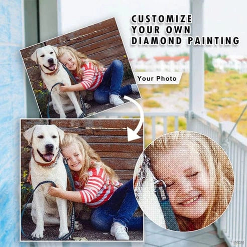 US Seller/cute Puppy Love Diamond Painting Kit/full Round -   Handmade  wall stickers, Christmas wall stickers, Diamond painting