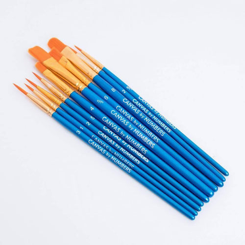 Extra 10 Pcs High-Quality Paint Brushes-Accessories-10 Brushes Set-Canvas by Numbers US