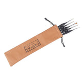 Extra-Fine Detail Weasel Hair Brushes-Accessories-5 Detail Brushes with Leather Pouch-Canvas by Numbers US