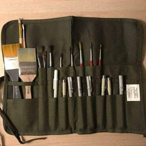 Roll Up Canvas Paint Brush Case For Artists-Accessories-Canvas by Numbers US