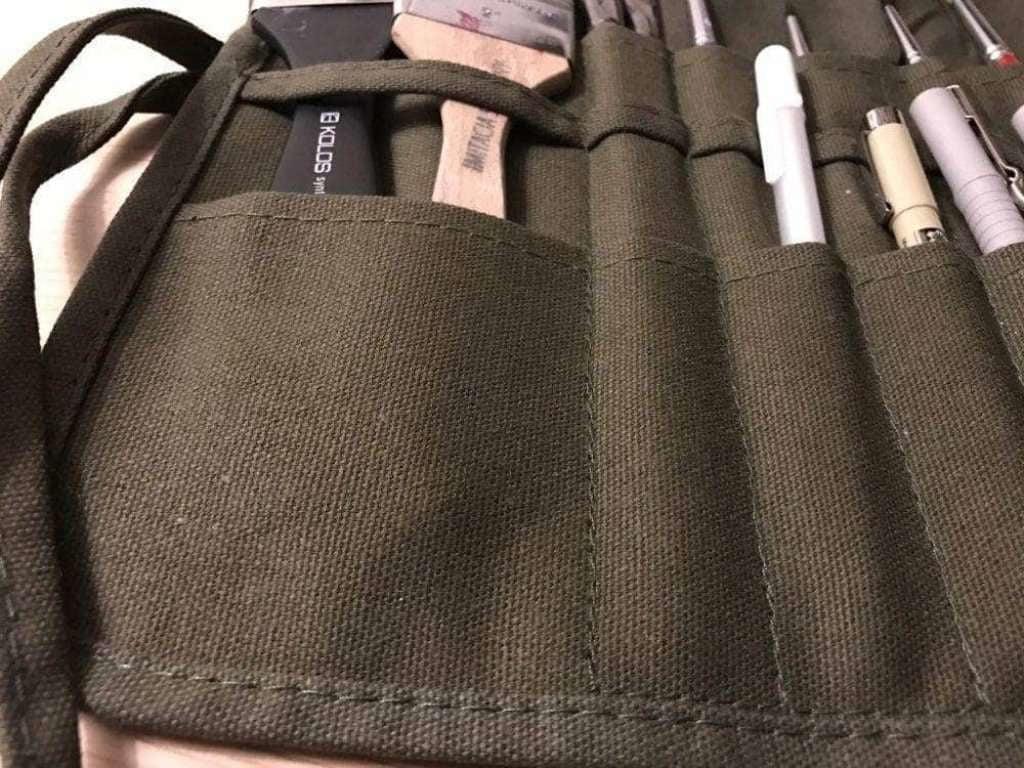 Roll Up Canvas Paint Brush Storage Case Bag Wrap For Artist Pen NUS
